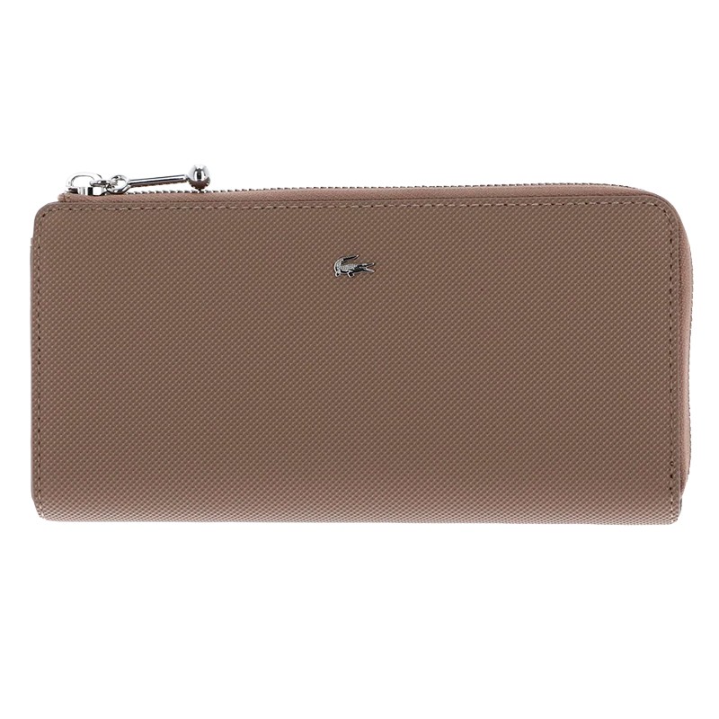 CARTEIRA LACOSTE ADULTO FEMININO MAHEKI MONEY PIECES SIMPLY TAUPE