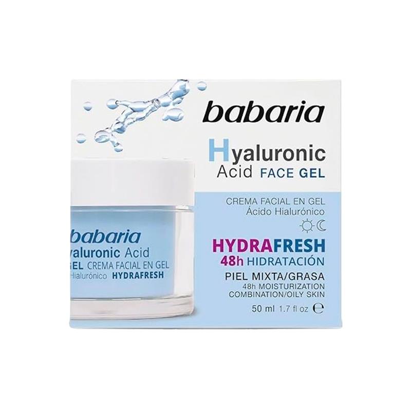 HIDRAGEL FACIAL BABARIA HYDRAFRESH COM ACIDO HIALURONICO 50ML