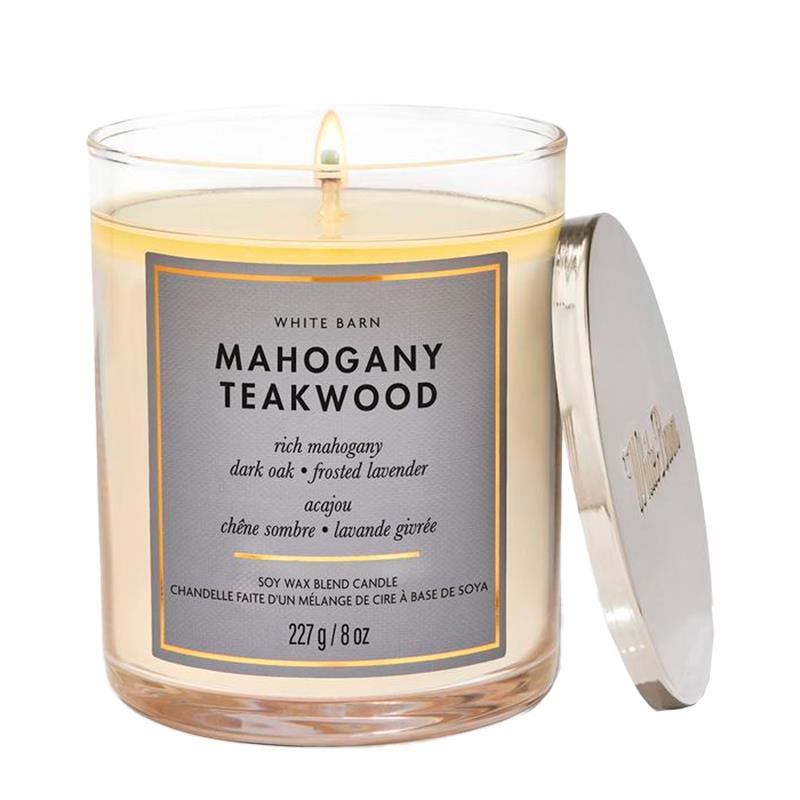 VELA PERFUMADA BATH BODY WORKS TUMBLER CANDLE MAHOGANY TEAKWOOD 227G
