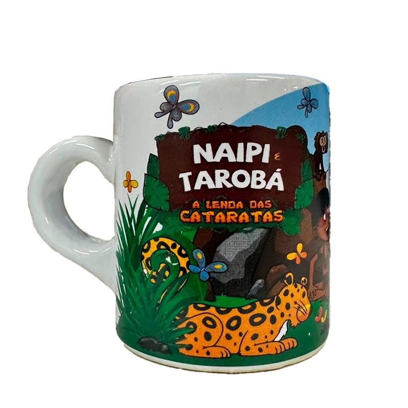 CANECA DECORATIVA RETA MOSER 140ML BR FAIXA C - FLORESTA DIA - NAIPI TAROBA