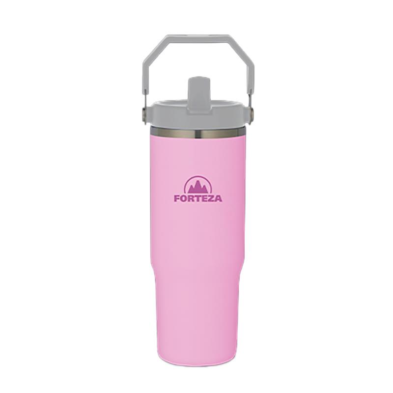 JARRA TERMICA DE ACO INOXIDAVEL FORTEZA FLIP STRAW 900ML FZ-B90P PINK