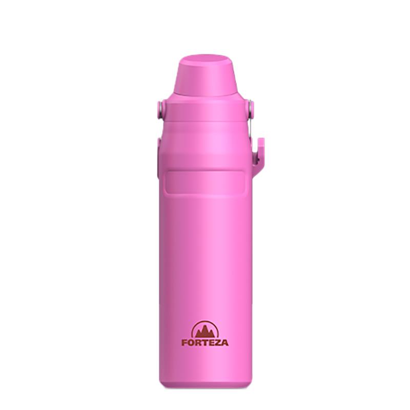JARRA TERMICA DE ACO INOXIDAVEL FORTEZA STRAW 720ML FZ-BF072P ROSA