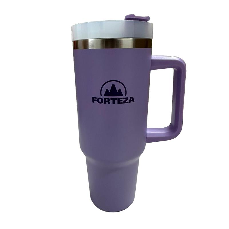 JARRA TERMICA DE ACO INOXIDAVEL FORTEZA STRAW 900ML FZ-S90P ROXO