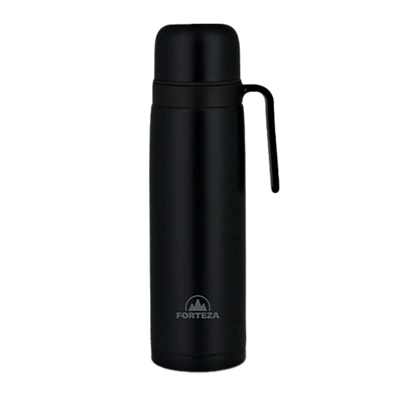 GARRAFA TERMICA DE ACO INOXIDAVEL FORTEZA 1L FZTR10K PRETO