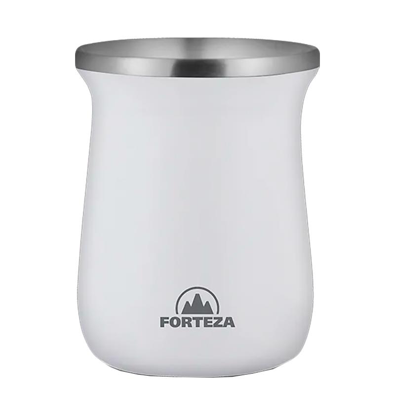 CUIA PARA MATE DE ACO INOXIDAVEL FORTEZA CLASSIC 260ML FZ-M26W WHITE