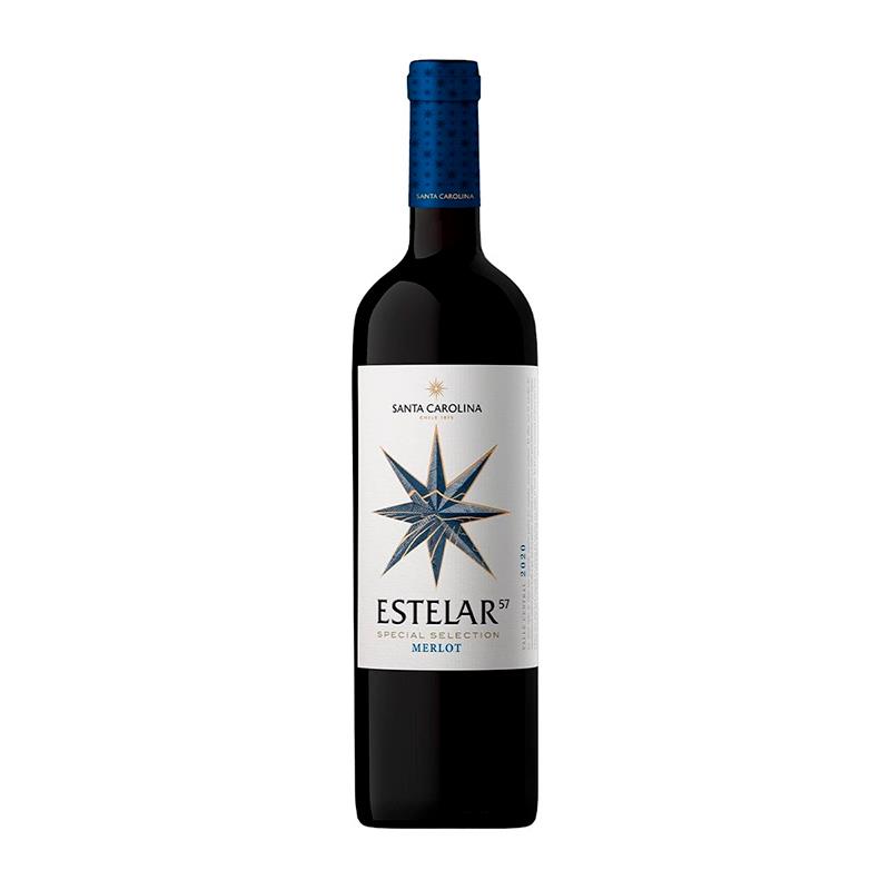 VINHO FINO TINTO SANTA CAROLINA ESTELAR 57 MERLOT 750ML 13% 2022