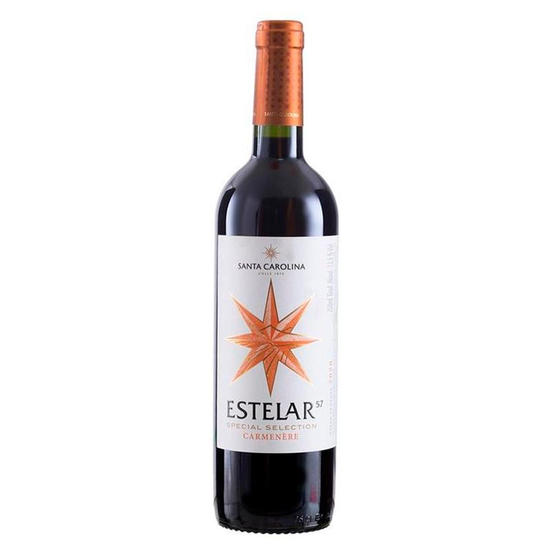 VINHO FINO TINTO SANTA CAROLINA ESTELAR 57 CARMENERE 750ML 13% 2021