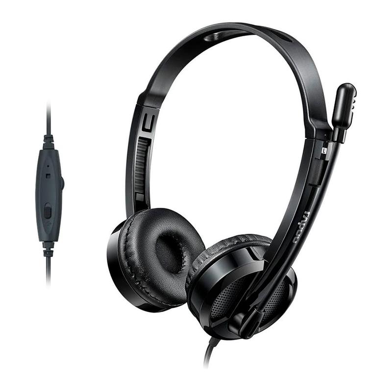FONE DE OUVIDO RAPOO H100 COM MICROFONE 3.5MM BLACK
