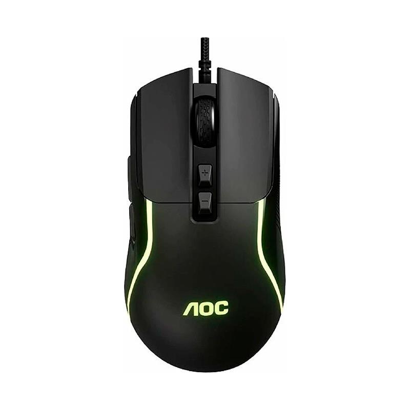 MOUSE GAMER C/FIO AOC LED 7 CORES PRETO GM170B/LA