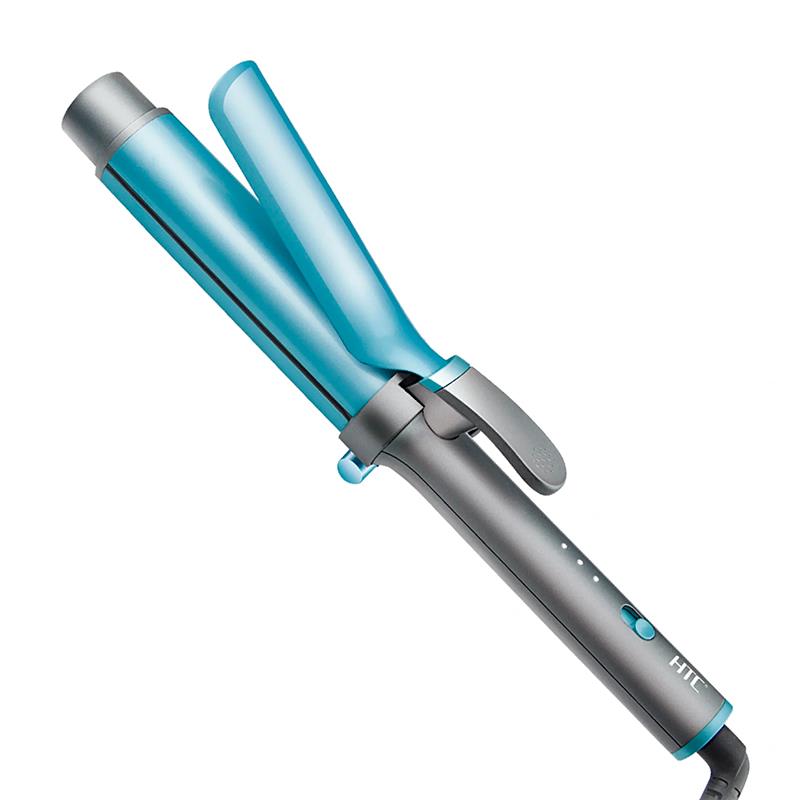 APARELHO MODELADOR DE CACHOS ELETRICO HTC C/FIO 220V JK-7066 AZUL CINZA