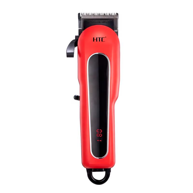 MAQUINA DE CORTAR CABELO HTC RECARREGAVEL VERMELHO CT-8089 220V