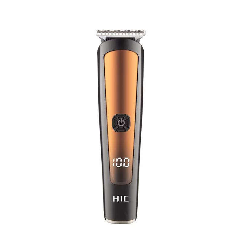 MAQUINA DE CORTAR HTC CABELO E BARBA RECARREGAVEL 220V AT-208 PRETO