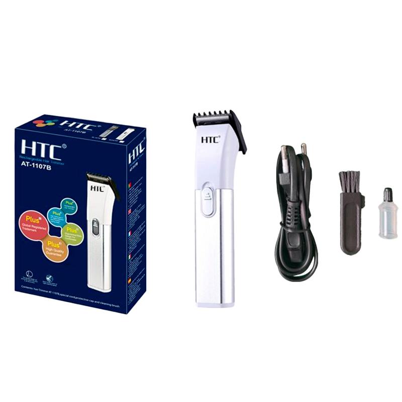 MAQUINA DE BARBEAR HTC RECARREGAVEL 220V AT-1107B BRANCO