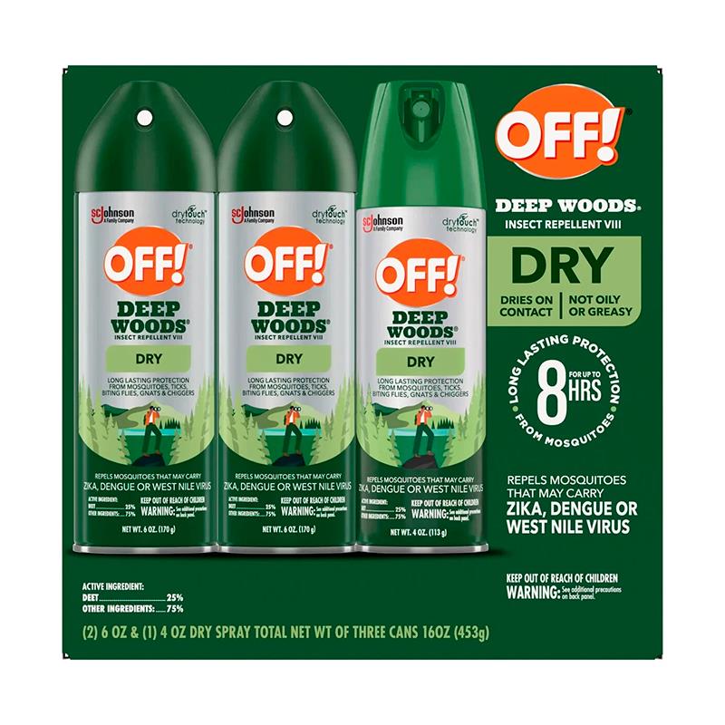 REPELENTE DE INSETOS OFF DEEP WOODS VIII 3UN 453G