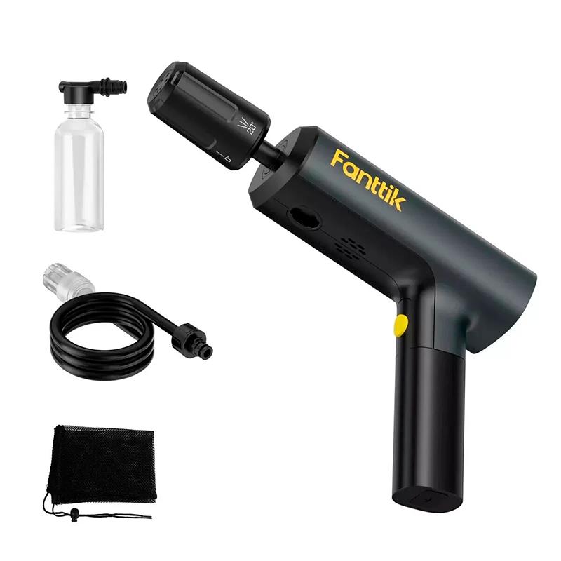 PISTOLA LAVADORA DE ALTA PRESSAO MULTIFUNCIONAL PORTATIL FANTTIK 174PSI/2.5AH/100W
