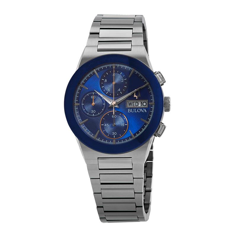 RELOGIO DE PULSO QUARTZ MASCULINO BULOVA 41MM 98C143 CINZA/AZUL