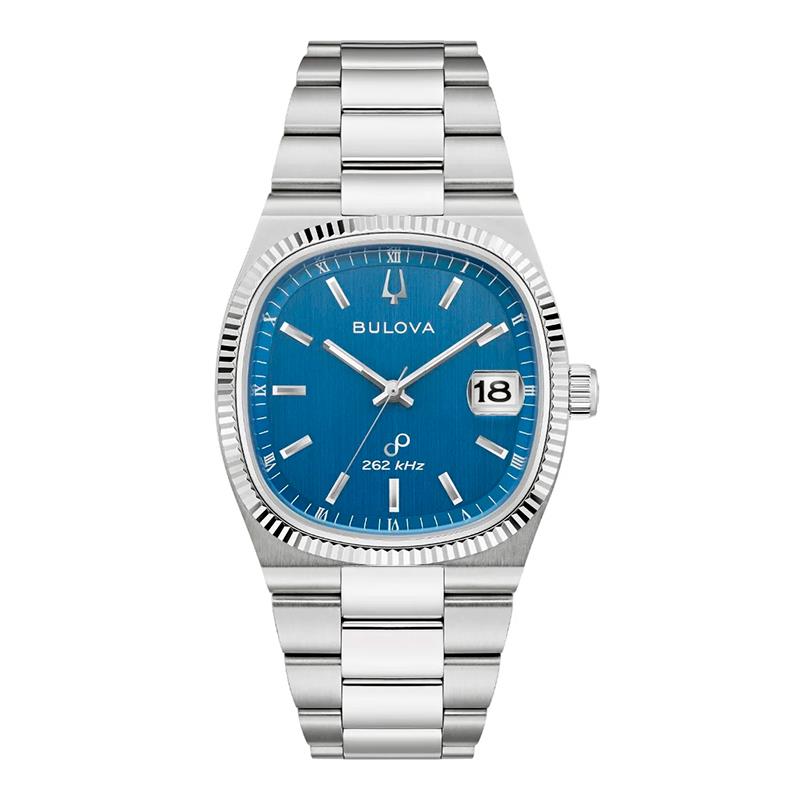 RELOGIO MASCULINO BULOVA HPQ PRECISIONIST 37,5MM 96B440 PRATA/AZUL