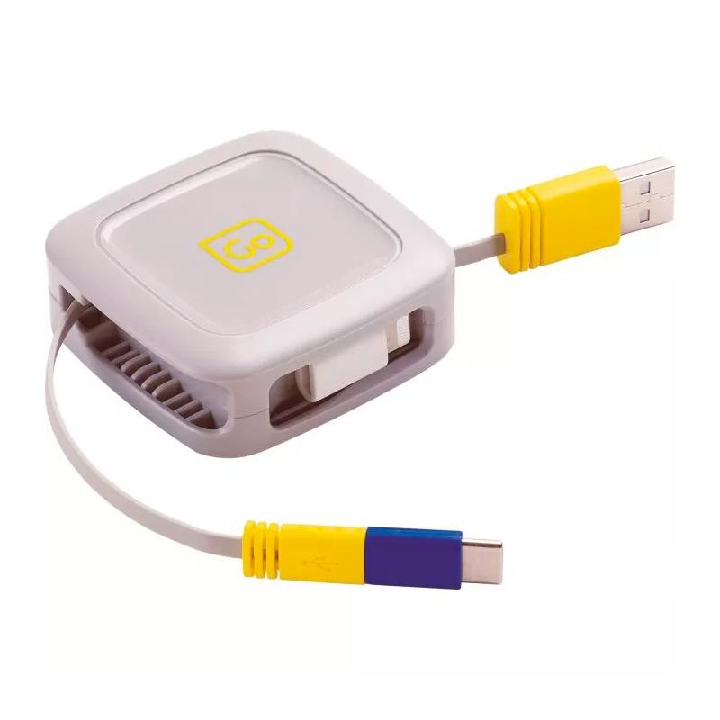 CABO GO TRAVEL CONECTOR RETRATIL USBC 3 IN 1 BRANCO AMARELO AZUL REF 959,301