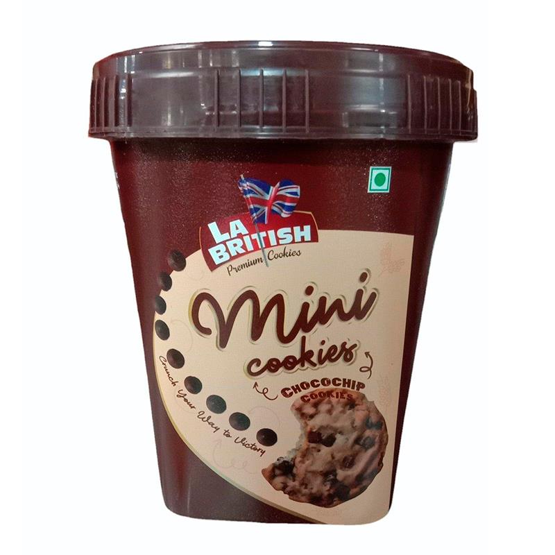 BISCOITO LA BRITISH MINI COOKIES CHOCO CHIP 125G