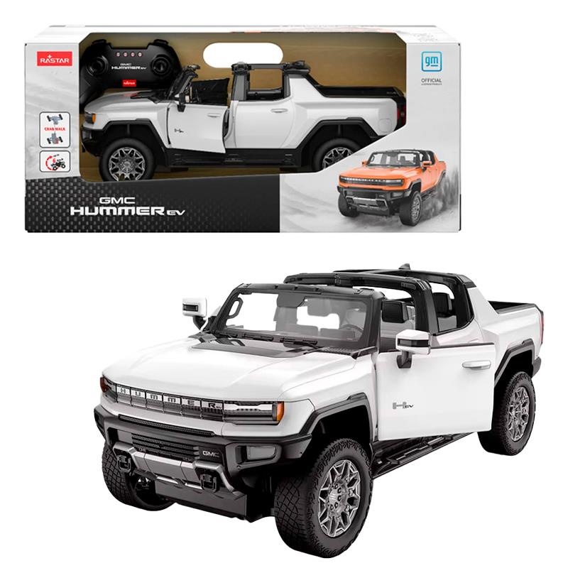 CARRINHO AUTOMODELO RASTAR HUMMER EV RC 1/16 93060 BRANCO