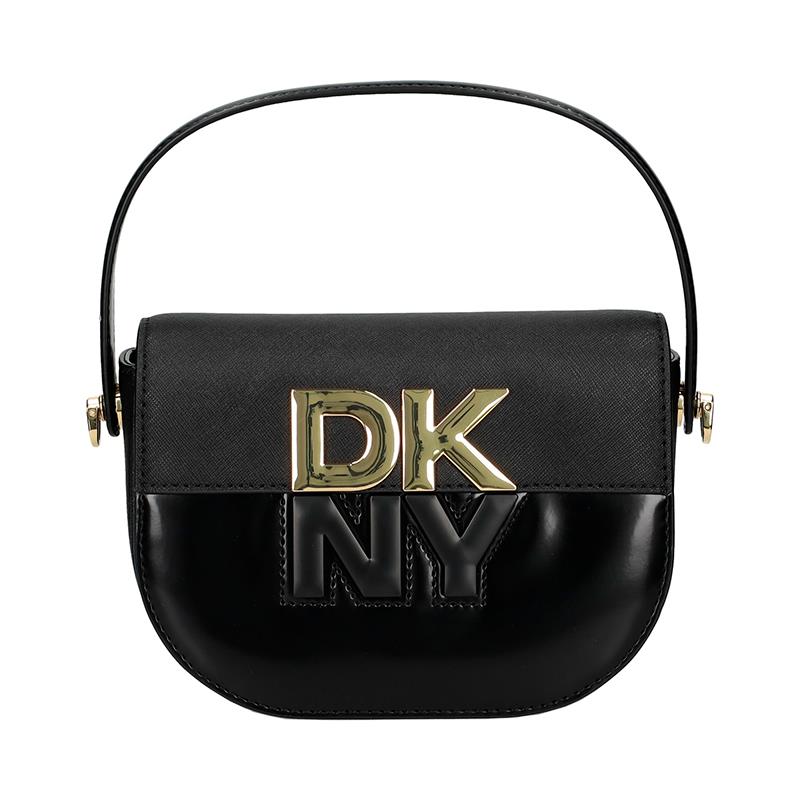 BOLSA FEMININA DKNY TRANSVERSAL ECHO FLAP FEITA BLACK R42EKE28-BGD