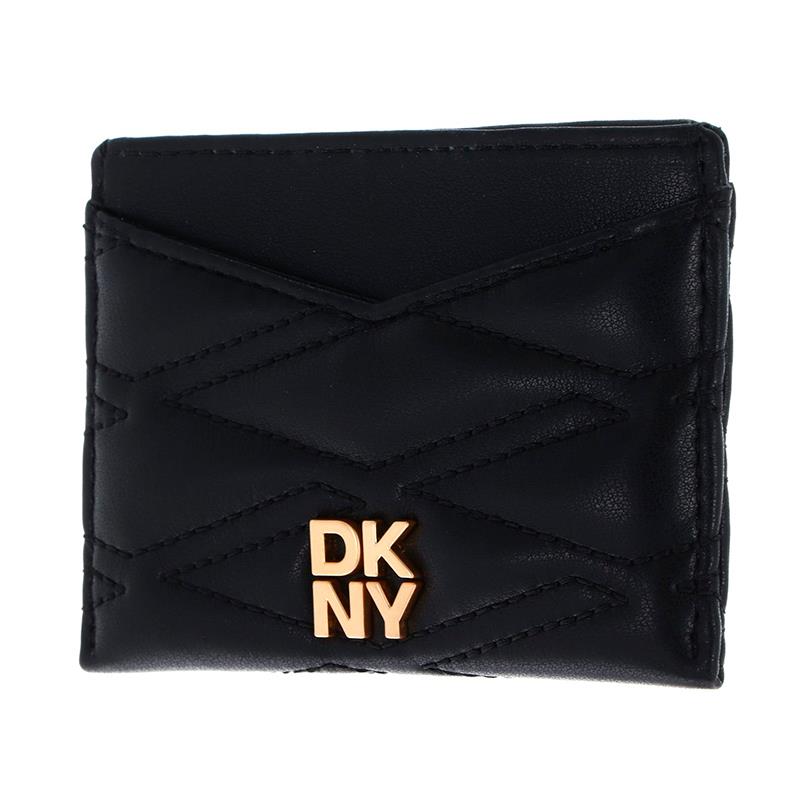 CARTEIRA FEMININA DKNY MINNA BLACK GOLD R43ZKG77-BGD