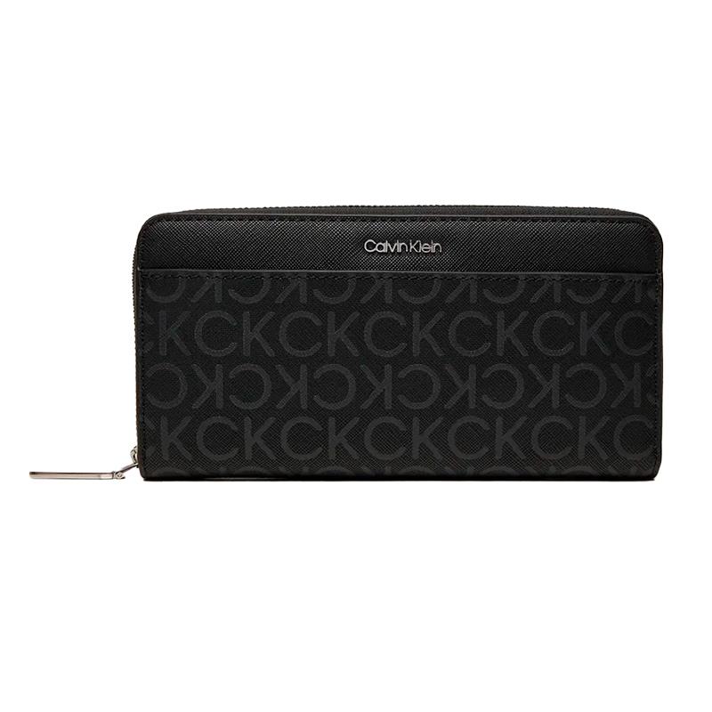 CARTEIRA FEMININA CALVIN KLEIN K60K6126720GM BLACK MONOGRAM PU