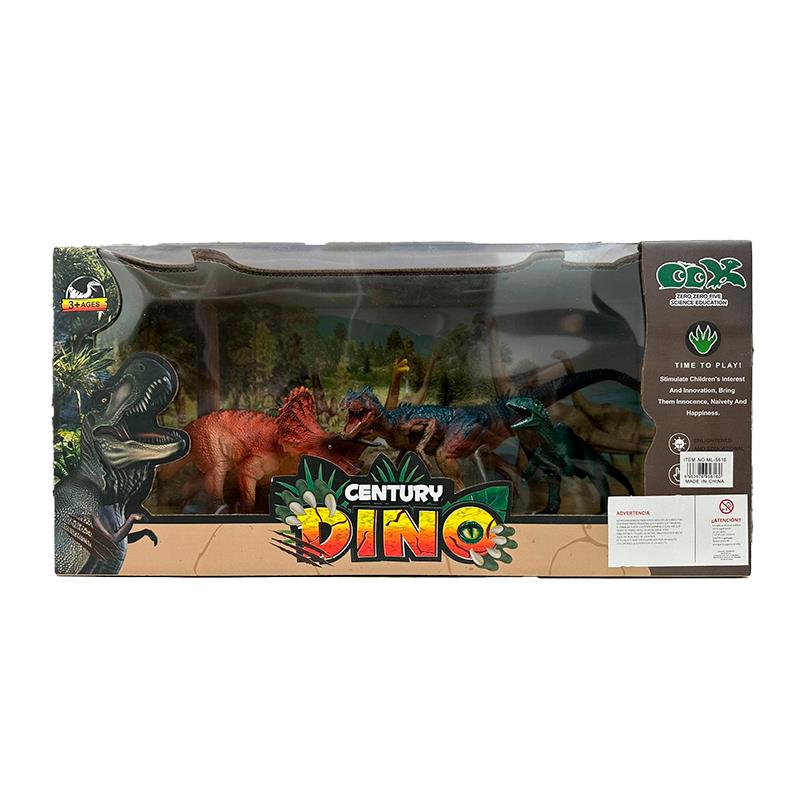 CONJUNTO DE BONECOS CENTURY DINO 4UN 00551-E