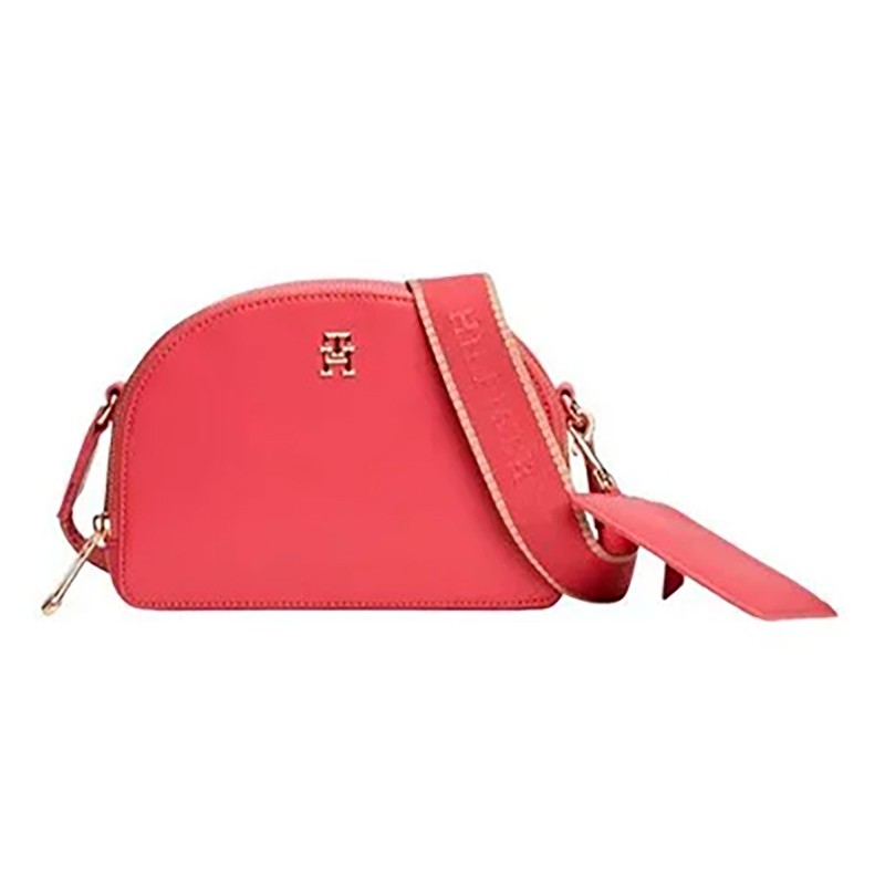 BOLSA FEMININA TOMMY HILFIGER TH MONOTYPE HALF MOON CROSSOVER AW0AW16482XI0OS ROSA