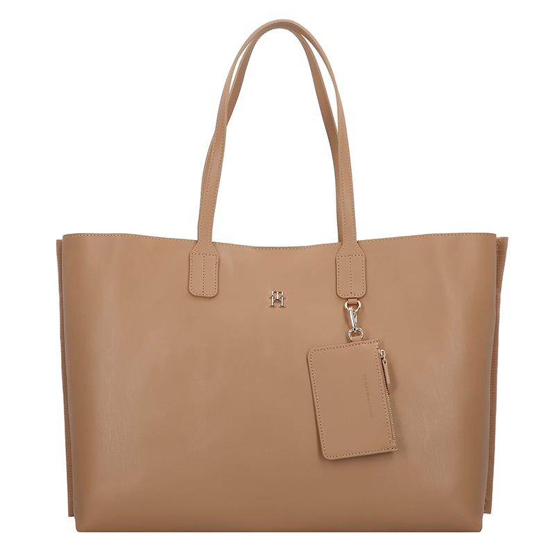 BOLSA FEMININA TOMMY HILFIGER TH TH DISTINCT TOTE AW0AW16904RBCOS BEGE