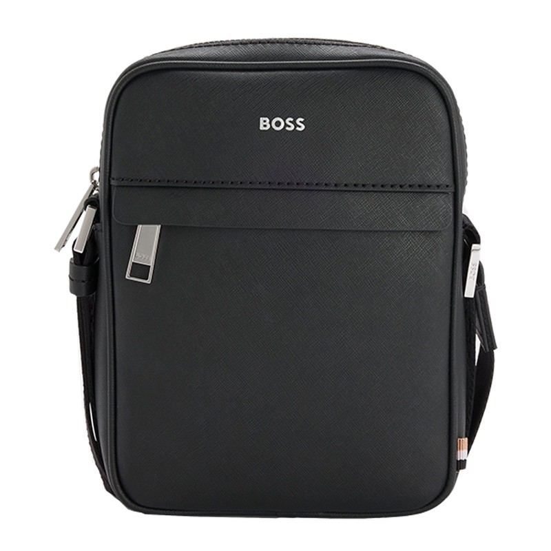 BOLSA MASCULINA HUGO BOSS ZAIR NS ZIP 10247449 50483566 PRETO
