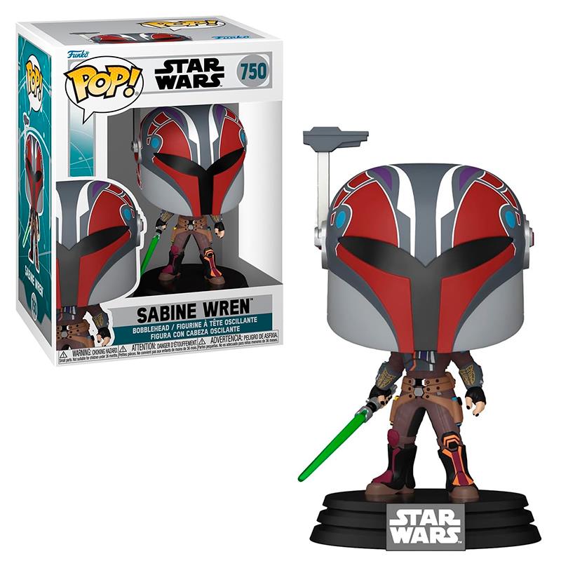 BONECO FUNKO POP STAR WARS SABINE WREN 750 C/CABEÇA OSCILANTE