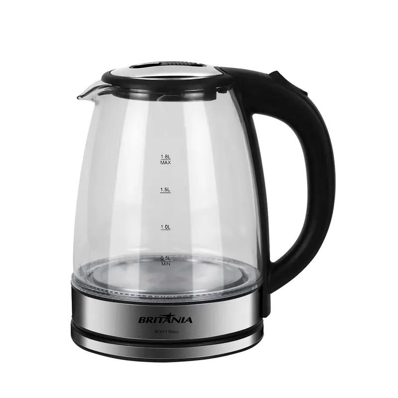 CHALEIRA ELETRICA BRITANIA BCH11 1.8L 1150W/220V PRETO/TRANSPARENTE