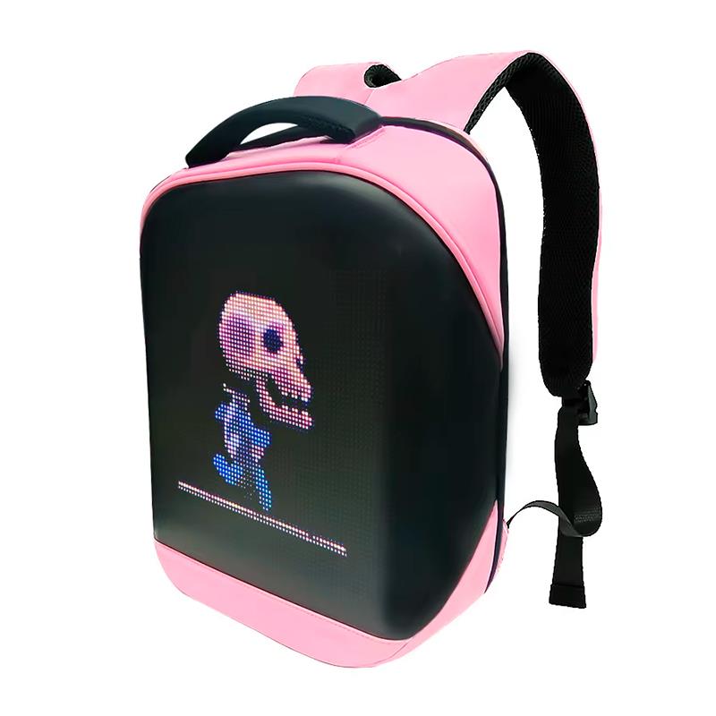 MOCHILA LED BIOSLED C/BLUETOOTH LOYT3HD 5V ROSA/PRETO