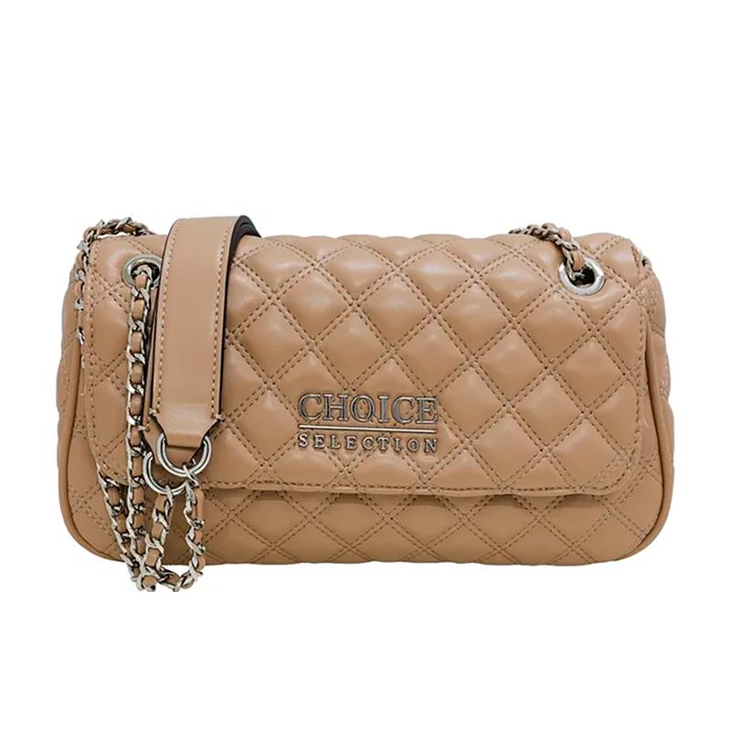 BOLSA FEMININA CHOICE SELECTION KL003 BROWN/SILVER