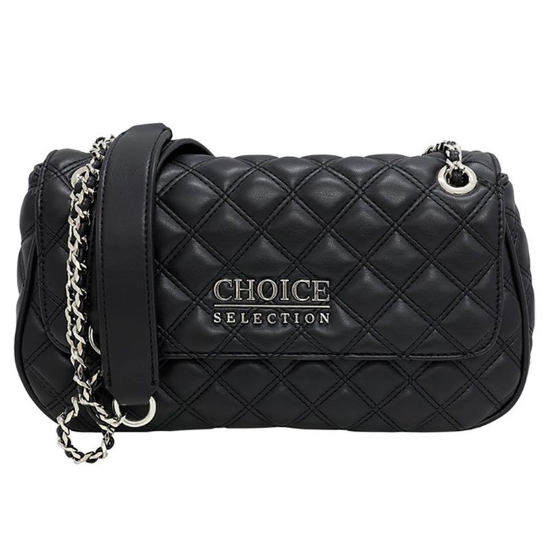 BOLSA FEMININA CHOICE SELECTION KL003 BLACK/SILVER