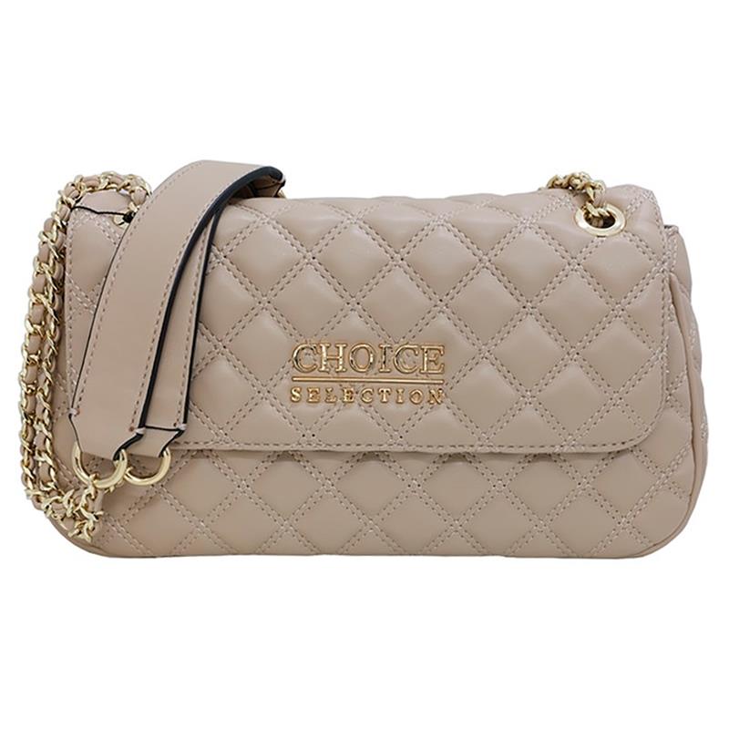 BOLSA FEMININA CHOICE SELECTION KL003 BEIGE/GOLD