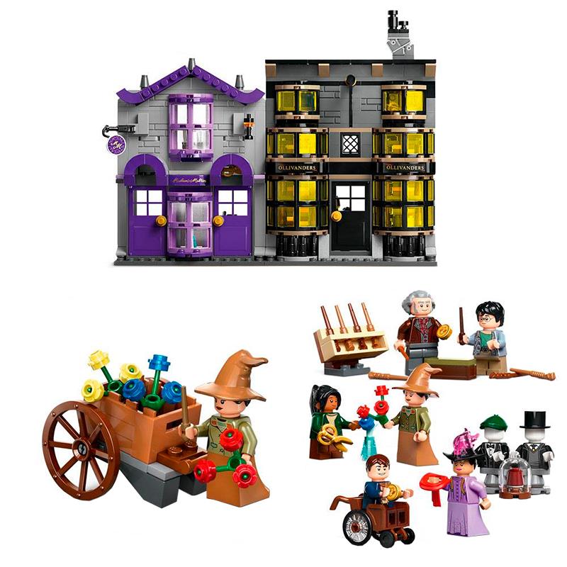 BRINQUEDO LEGO OLLIVANDERS E MADAM MALKINS ROBES 744PCS 76439