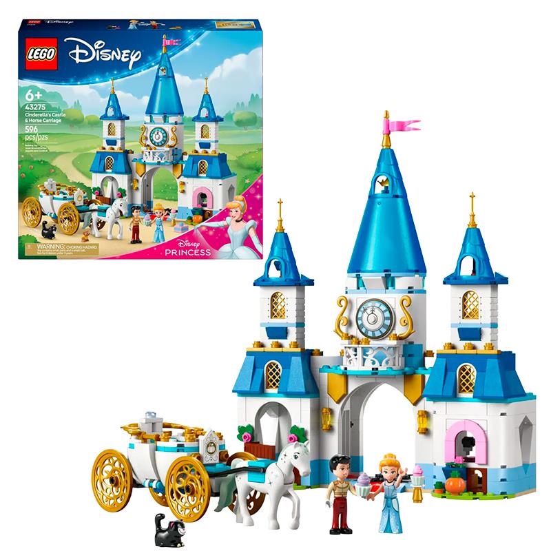 BRINQUEDO LEGO CINDERELLAS CASTLE E HORSE CARRIAGE 43275 596PCS
