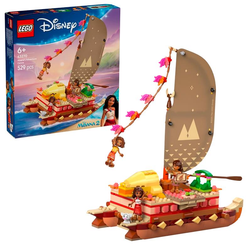 BRINQUEDO LEGO MOANAS ADVENTURE CANOE 43270 529PCS