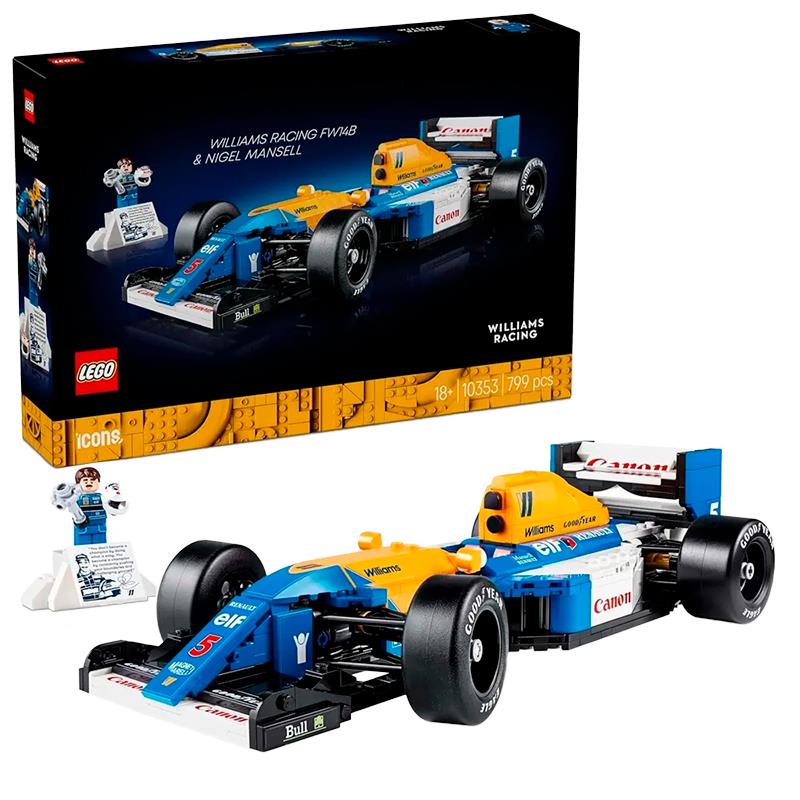 BRINQUEDO LEGO WILLIAMS RACING FW14B E NIGEL MANSELL 693PCS 10353