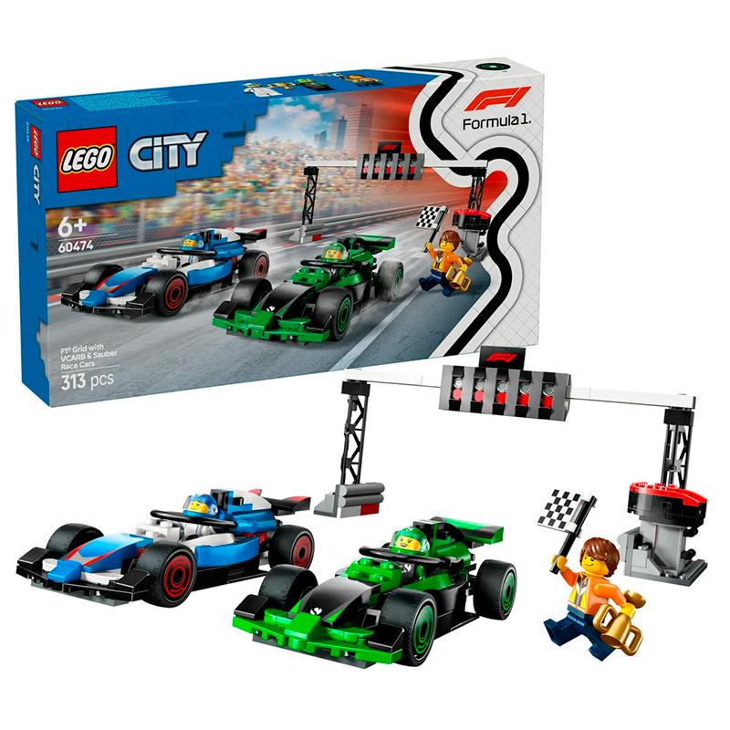 BRINQUEDO LEGO F1 GRID WITH VCARB E SAUBER RACE CARS 313PCS