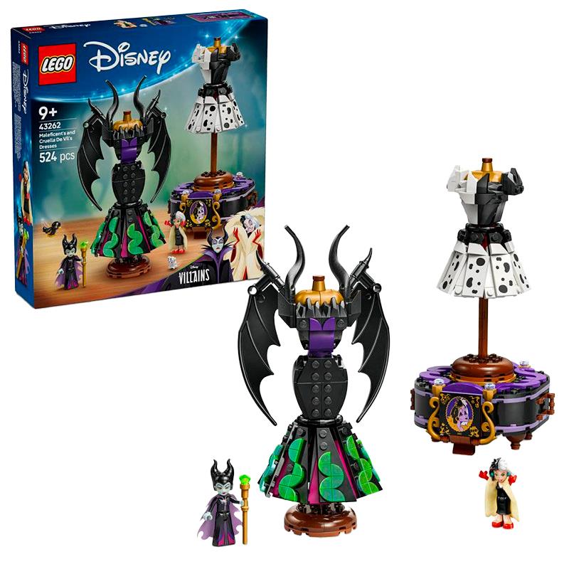BRINQUEDO LEGO MALEFICENTS AND CRUELLA DE VILS DRESSE 524PCS