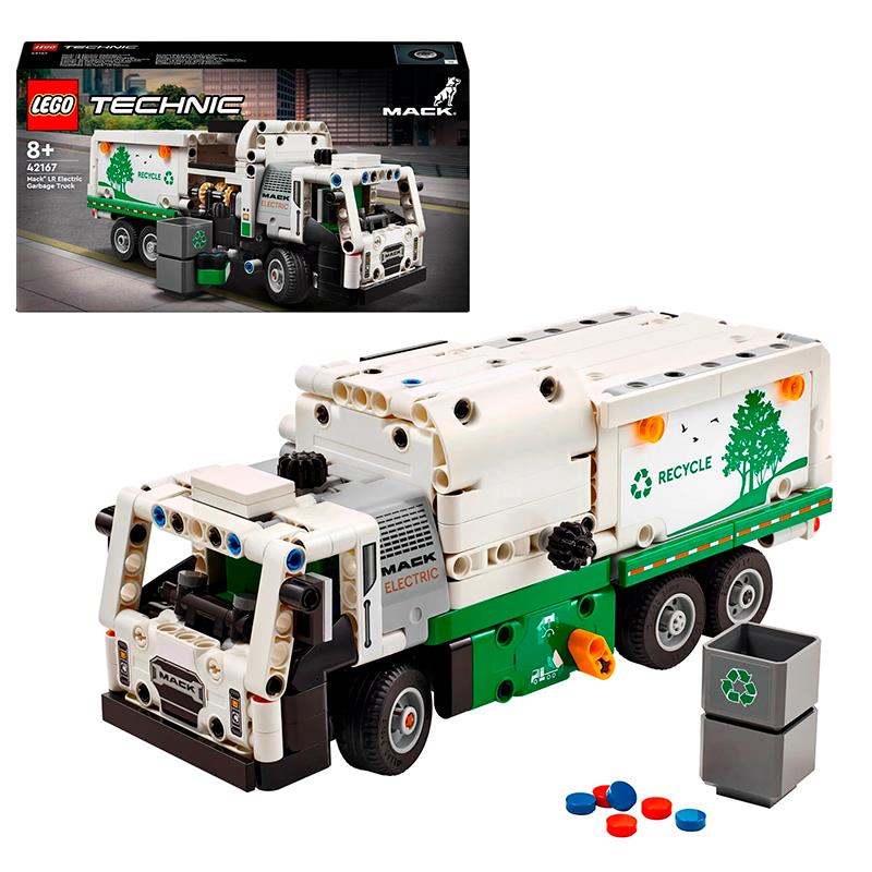BRINQUEDO LEGO MACK LR ELECTRIC GARBAGE TRUCK 503PCS 42167