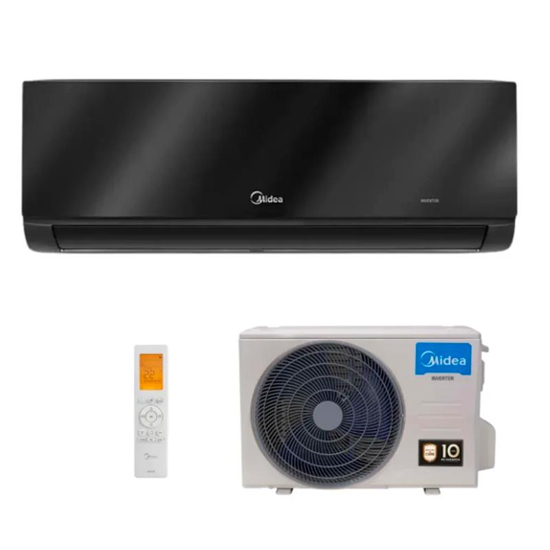 AR 12000BTU MIDEA BLACK PIANO BR 220/60 Q/F MDINV-12MID WIFI C/KIT