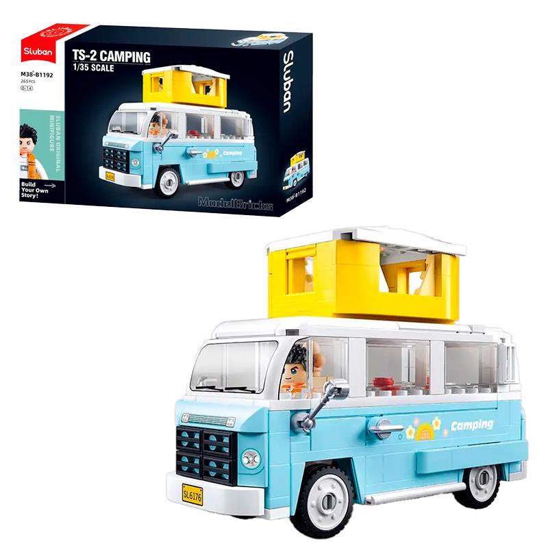 CARRINHO DE MONTAR SLUBAN TRAILER CAMPING TS2 MODELBRICKS 1/35 265PCS