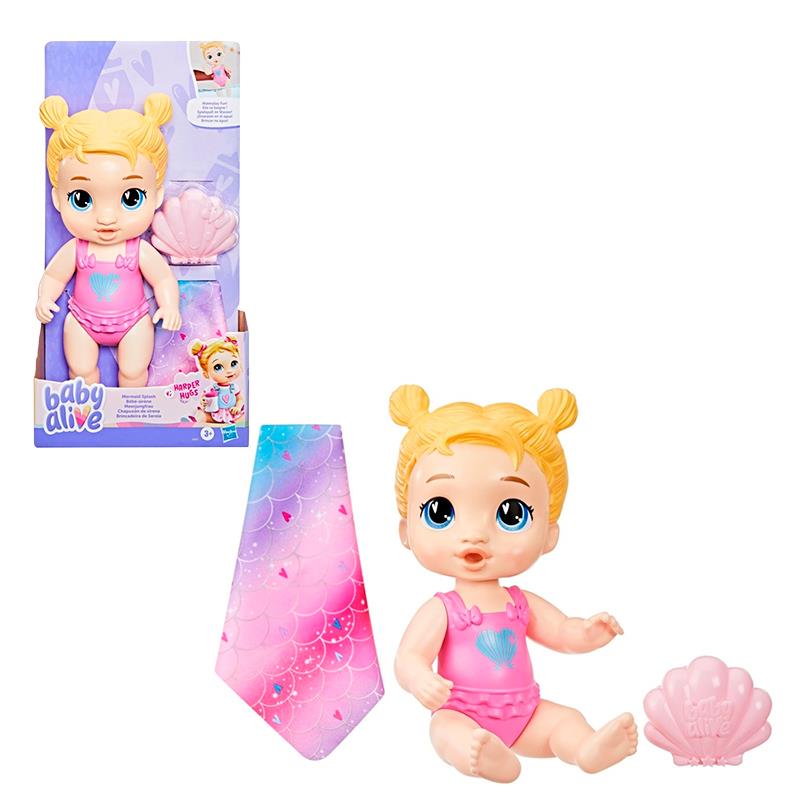 BONECA HASBRO BABY ALIVE MERMAID SPLASH HARPER G1477