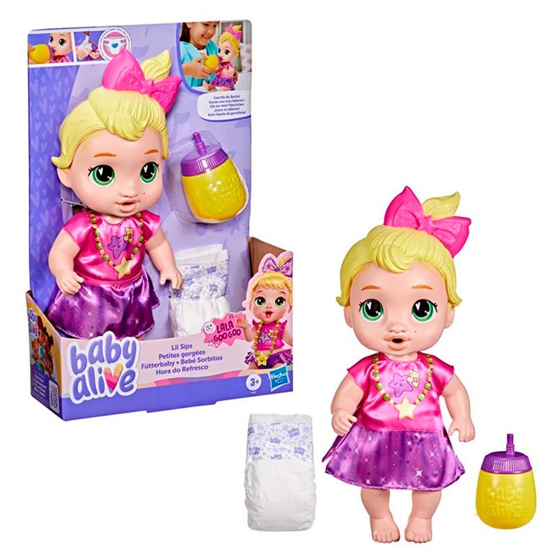 BONECA HASBRO BABY ALIVE LIL SIPS G1447