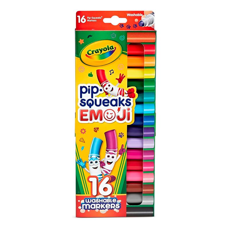 MARCADORES LAVAVEIS CRAYOLA PIPSQUEAKS EMOJI 16UN