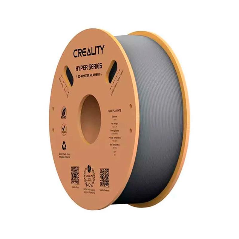 FILAMENTO LINHA ENDER PLA CREALITY PARA IMPRESSORA 3D 1.75MM 1KG CINZA